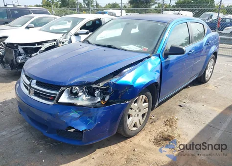 2013 Dodge Avenger Se из США, поврежденный, VIN 1C3CDZAB9DN702529